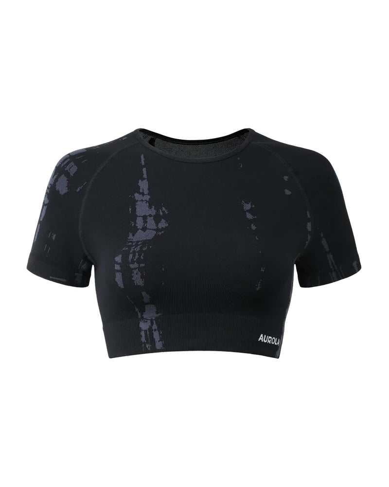 AUROLA Serpent Seamless Workout Crop Top